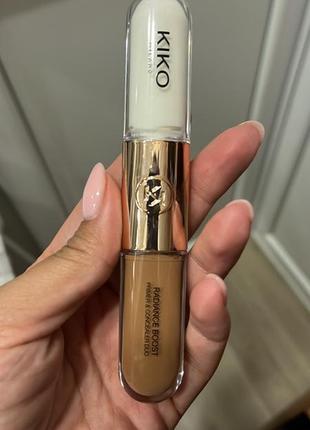 Дует праймера та коректора для повік,kiko radiance boost primer & concealer duo 081 фото