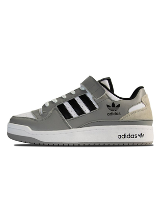 Мужские кроссовки adidas forum low gray black.