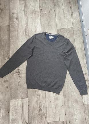 Базовый пуловер серый mcneal размер 481 фото