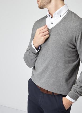Базовый пуловер серый mcneal размер 487 фото