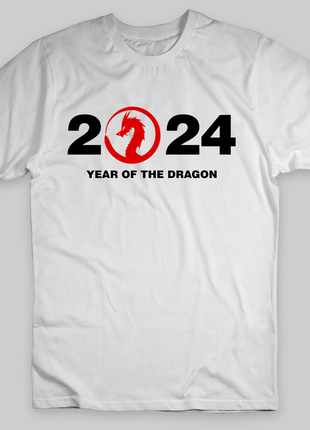 Футболка з новорічним принтом "2024 year of the dragon. 2024 рік дракона" push it
