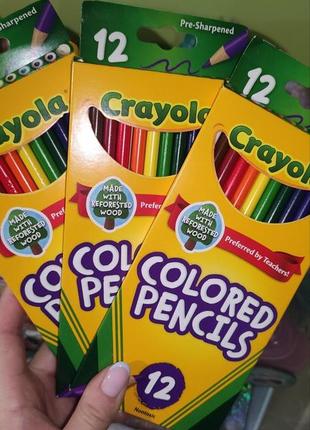 Набор карандашей crayola colored pencils 12 штук