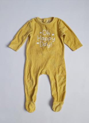 Комбез пижамный детский на 12- 18 мес. basic
