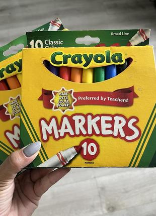 Фломастеры crayola классические classic markers broad line 10 шт