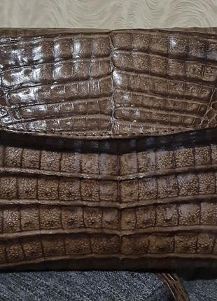 Винтажная сумка из кожи крокодила крокодил