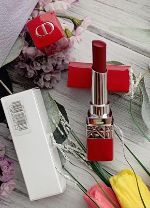 Стойкая увлажняющая помада для губ rouge dior ultra rouge