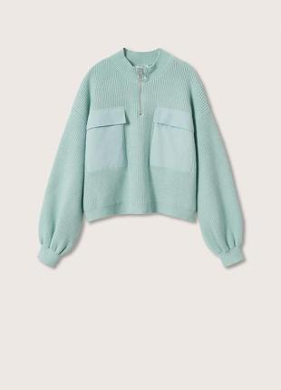 Mango, стильный свитер кофта на замке