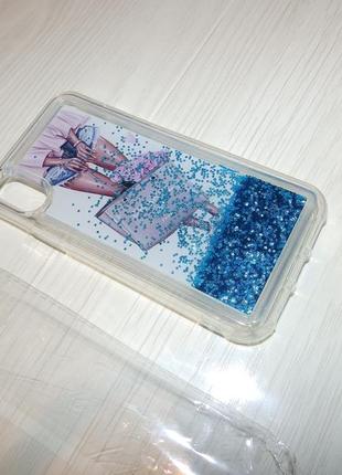 Чохол із блискітками, що переливаються, для iphone x/xs рідкий блиск, антистрес