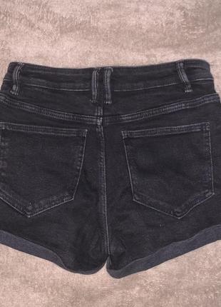 Чорні джинсові шорти для дітей та дорослих2 фото