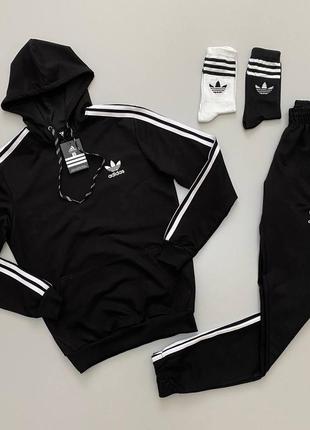 Мужской спортивный костюм черный adidas