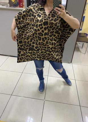 Леопардова модна блузка сорочка6 фото