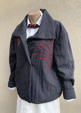 Куртка с вышивкой в стиле oska,annette gortz,sorbet,большой размер9 фото