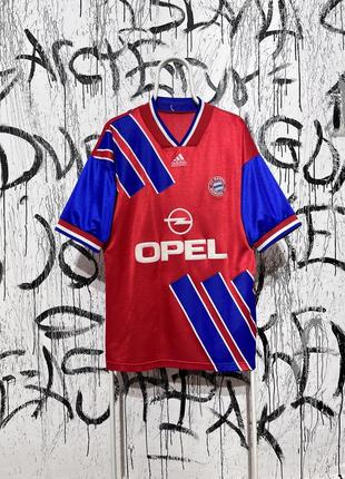 Винтажная футболка opel adidas equipment f.c. bayern, оригинал, 1996 год, джерси