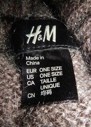 Шикарне пончо светр з вовною мохером h&m one size9 фото