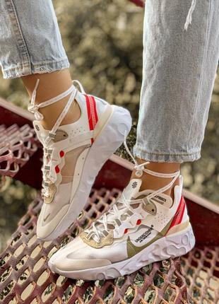 Кроссовки женские  react element 87 sail light bone