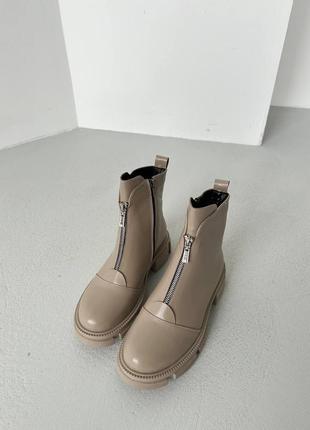 Натуральная кожа ботинки с замком на зиму/осень женские