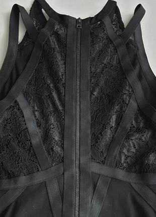Платье мини черное открытое с кружевом 'allsaints' 44-46р7 фото
