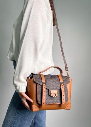 Женская сумка деловая коричневая топ модель michael kors3 фото