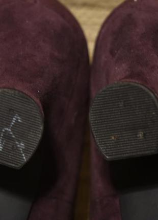 Очаровательные замшевые туфельки баклажанного цвета hotter donna англия 4 р.10 фото