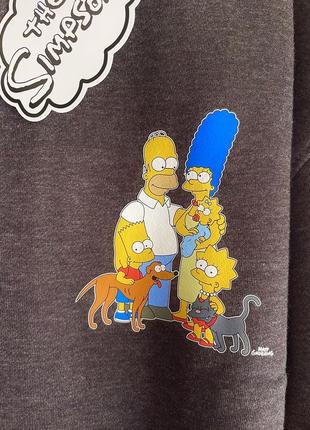 Кофта сімпсони світшот simpsons чорна сіра s m4 фото