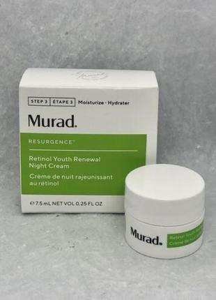 Антивозрастной ночной крем с ретинолом для обновления кожи murad retinol youth renewal night cream