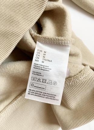 Світшот, кофта, базовий, бежевий, беж, h&m 6