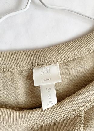 Світшот, кофта, базовий, бежевий, беж, h&m 5