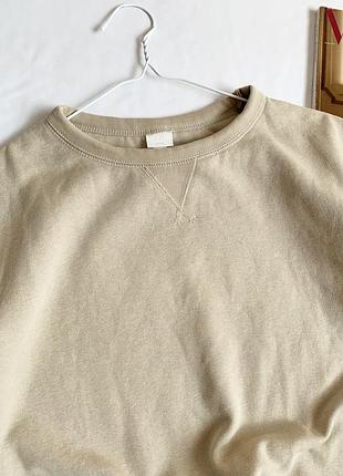 Світшот, кофта, базовий, бежевий, беж, h&m 3