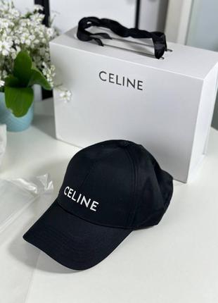 Кепка бейсболка черная брендовая в стиле селин celine