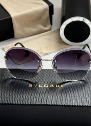 Окуляри bvlgari фіолетові сонцезахисні жіночі