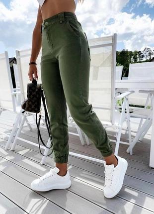 Женские джоггеры , штаны джинсовые норма и батал, разные цвета5 фото