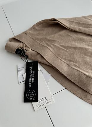 C&a кардиган бежевый меринос шерсть5 фото