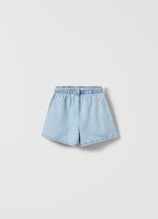 Джинсовые шорты zara, джинсовые шорты zara на девочку 11/12 лет, шорты на девочку zara. бренд zara.2 фото