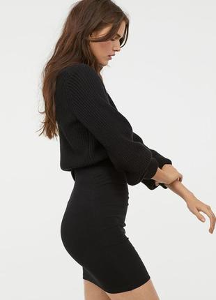 Спідниця в рубчик h&m short jersey skirt — m