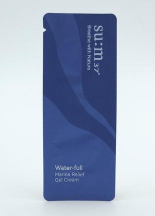 Новинка!  зволожуючий гель-крем su:m37° water-full marine relief gel cream, 1 мл