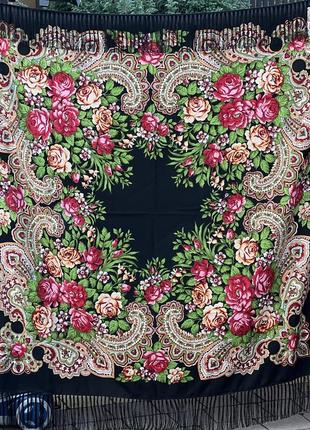 Большой яркий платок этно стиль с орнаментом