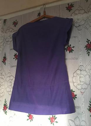 Туніка бузкова"river island"р.12,60%віскоза,40%котон,руминія.