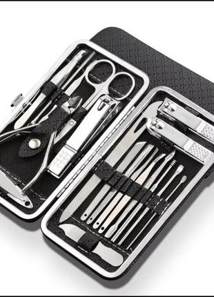 Манікюрний набір 19 предметів (чорний)