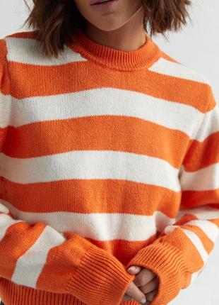 В'язаний джемпер oversize в смужку 6