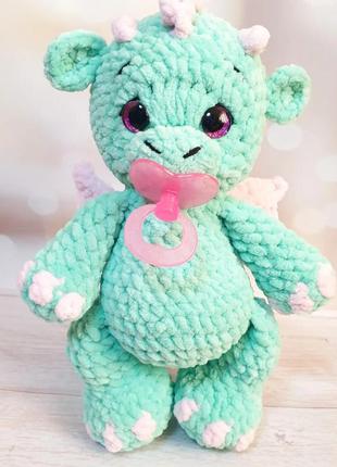 Дракончик ручної роботи іграшка для малюків 3