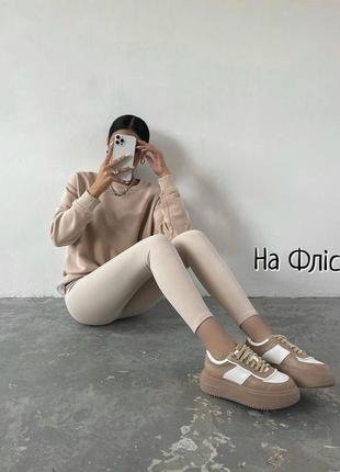Лосіни в рубчик на флісі