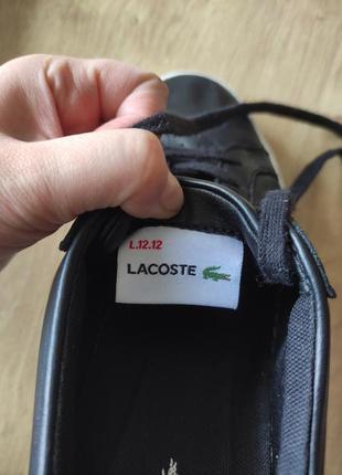 Фірмові жіночі шкіряні кеди lacoste, оригінал,р.39.8 фото