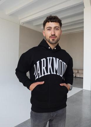 Чоловіча оверсайз худі на флісі / стильні молодіжні толстовки