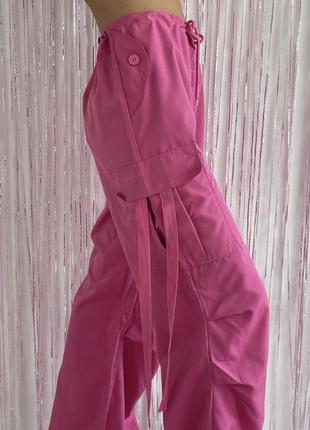 Розовые штаны карго4 фото