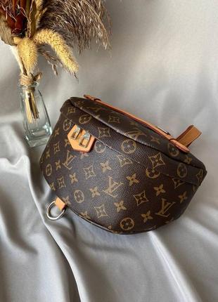 Сумка бананка луи виттон louis vuitton bumbag brown