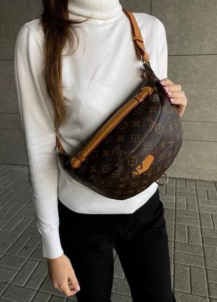 Сумка бананка луи виттон louis vuitton bumbag brown8 фото