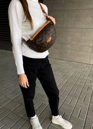 Сумка бананка луи виттон louis vuitton bumbag brown7 фото