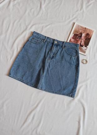Базовая джинсовая мини юбка1 фото