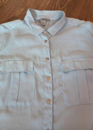 Рубашка рубашка легкая в нежно голубом цвете oldmoney2 фото