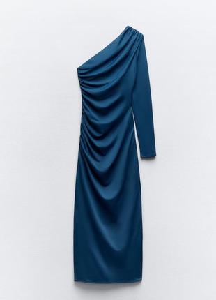 Асиметричное полиамидное платье6 фото